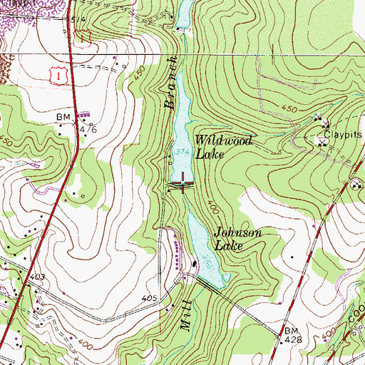 Topographic Map of Wildwood Lake Dam D-0708, SC