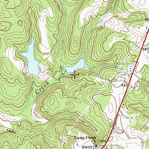 Topographic Map of Cooper Pond Dam D-1760, SC