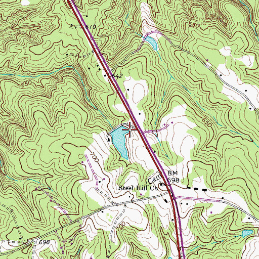 Topographic Map of Jackson Pond Dam D-1751, SC