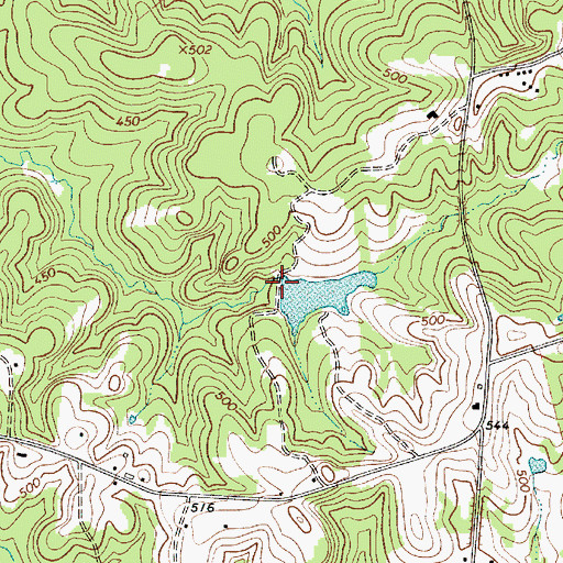 Topographic Map of Bowater Camp Creek Pond Dam D-1764, SC