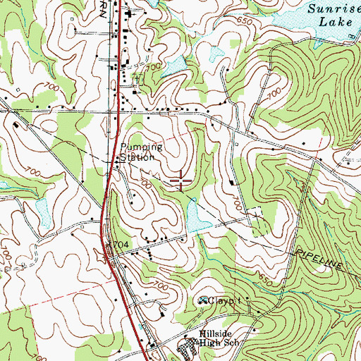 Topographic Map of Bridges Pond Dam D-1773, SC