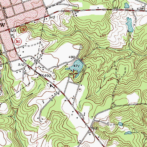 Topographic Map of Baxley Pond Dam D-1782, SC