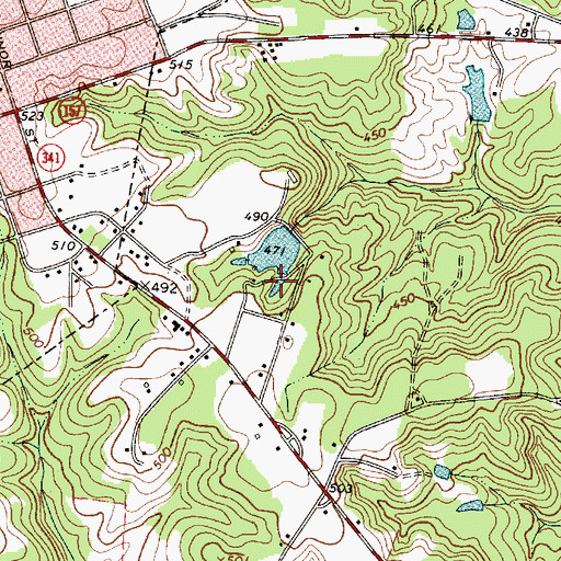 Topographic Map of Baxley Pond, SC