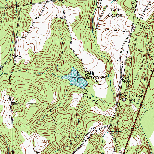 Topographic Map of City Reservoir, SC