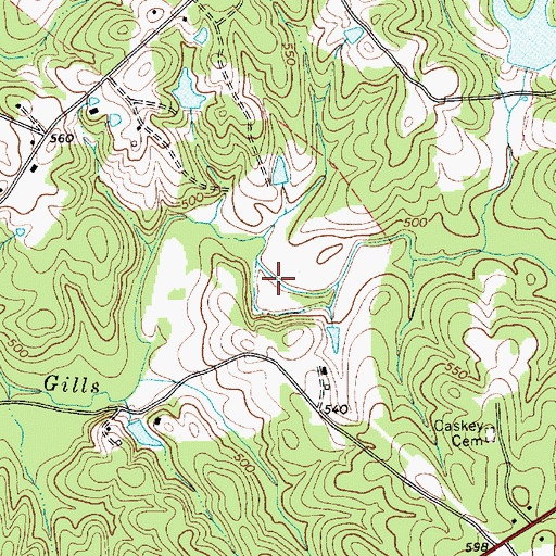 Topographic Map of Cane Creek WCD Dam Number 18-A D-1786, SC