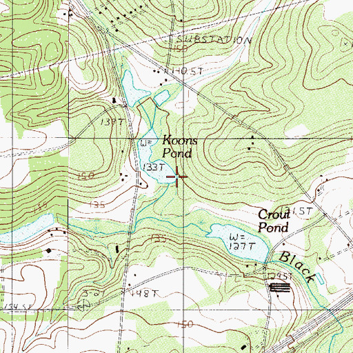 Topographic Map of Koons Pond Dam D-1703, SC