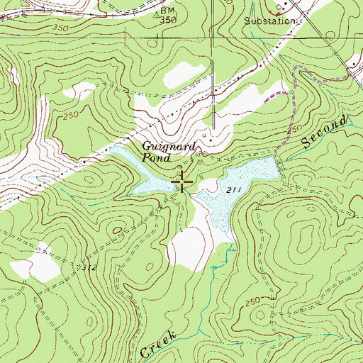 Topographic Map of Guignard Pond Dam D-0974, SC