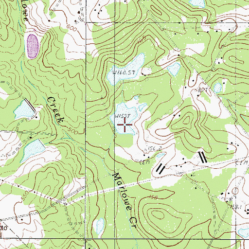 Topographic Map of South Carolina Noname 32097 D-1713 Dam, SC