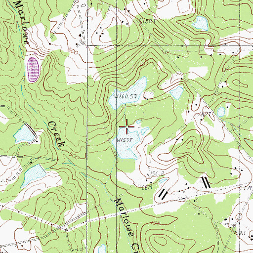 Topographic Map of South Carolina Noname 32098 D-1011 Dam, SC