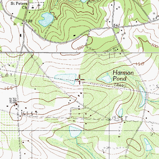 Topographic Map of South Carolina Noname 32044 D-1010 Dam, SC