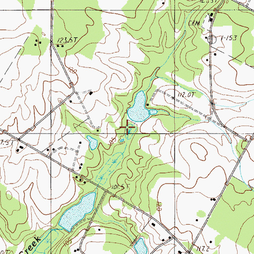 Topographic Map of South Carolina Noname 32094 D-1009 Dam, SC