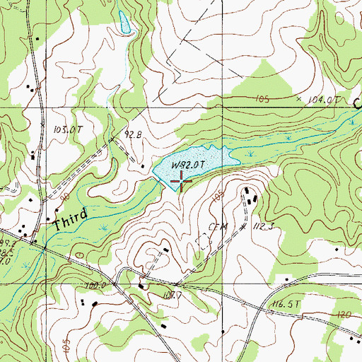 Topographic Map of South Carolina Noname 32093 D-1008 Dam, SC