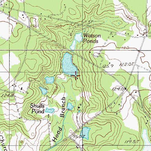 Topographic Map of South Carolina Noname 32102 D-1003 Dam, SC