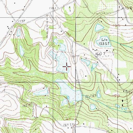 Topographic Map of South Carolina Noname 32100 D-1702 Dam, SC
