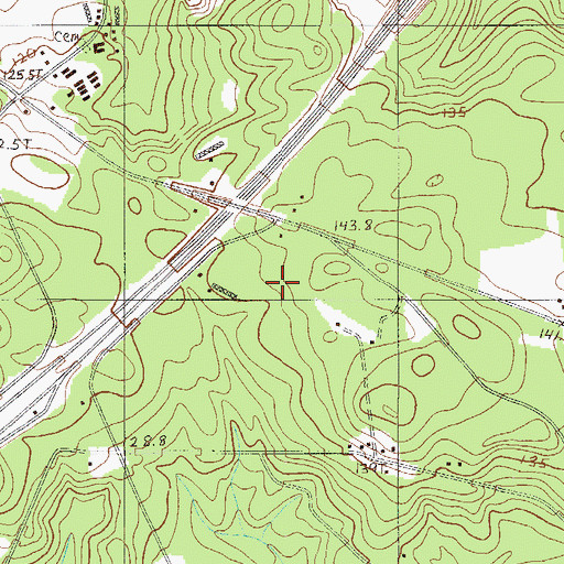 Topographic Map of South Carolina Noname 32063 D-0938 Dam, SC