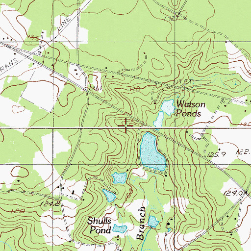 Topographic Map of Areharts Pond Dam D-1716, SC