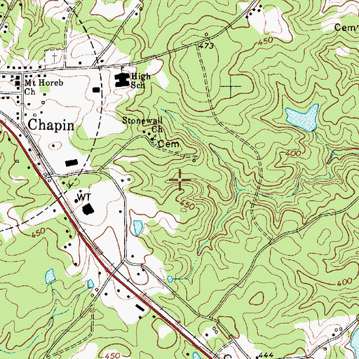 Topographic Map of Chapin Park Dam D-1706, SC