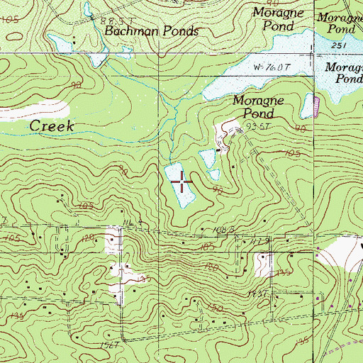 Topographic Map of Ballington Pond, SC
