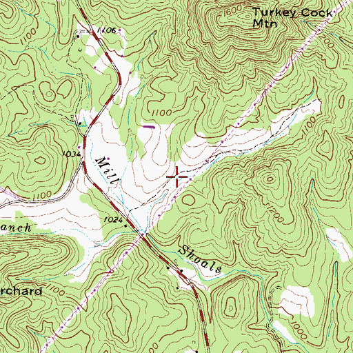 Topographic Map of Big Rock Lake, SC