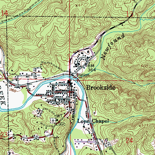 Topographic Map of Newfound Creek, AL