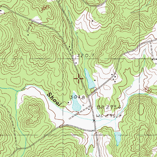Topographic Map of Cox Mini Farms Pond Dam D-1938, SC