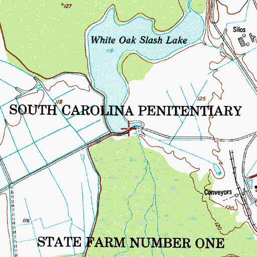 Topographic Map of White Oak Slash Lake Dam D-1972, SC