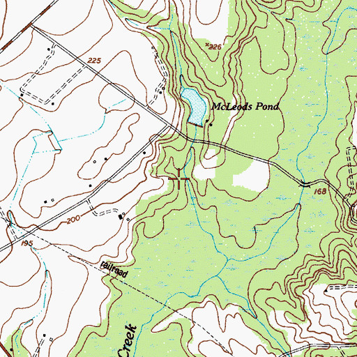 Topographic Map of McDuffie Pond Dam D-1974, SC