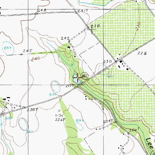 Topographic Map of Ross Pond, SC