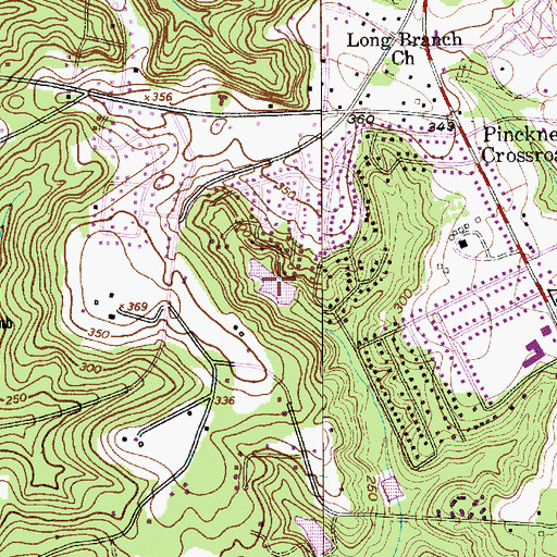 Topographic Map of Oakland Pond, SC
