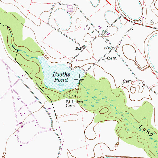 Topographic Map of Booths Pond Dam D-1985, SC