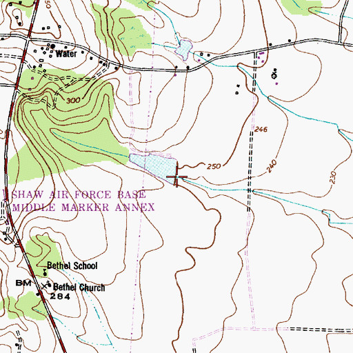 Topographic Map of H M McLaurin Pond Dam D-1990, SC