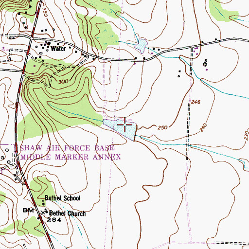 Topographic Map of McLaurins Pond, SC
