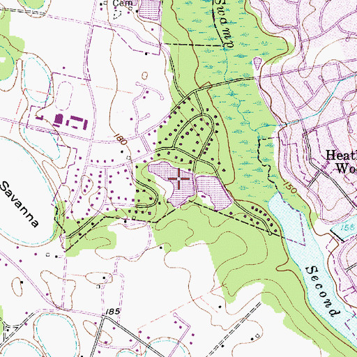 Topographic Map of Upper Deerwood Lake, SC