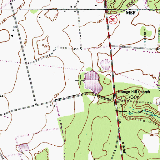 Topographic Map of Gulledge Pond Dam D-1459, SC