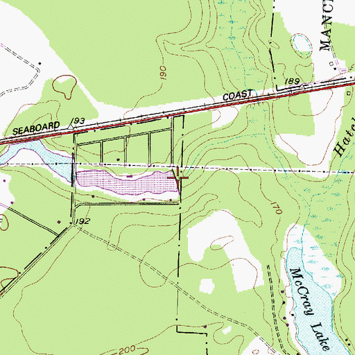Topographic Map of West Lake Dam D-2054, SC