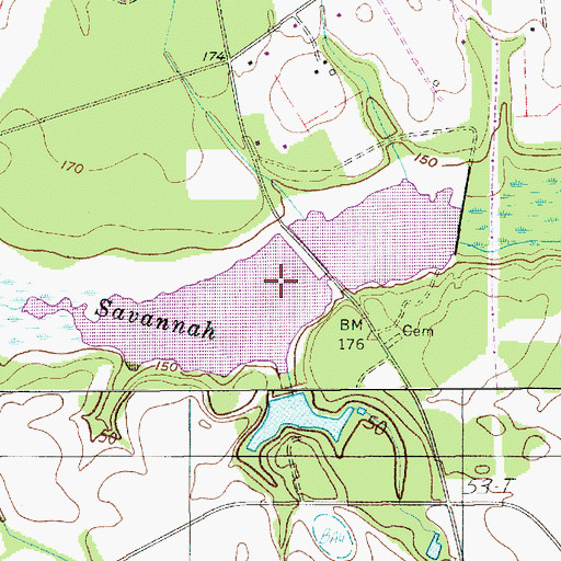 Topographic Map of Boyle Pond, SC