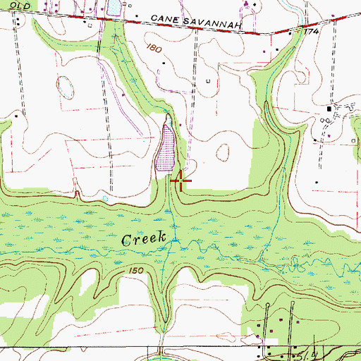 Topographic Map of Burns Pond Dam D-2056, SC