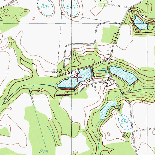 Topographic Map of Shulers Pond, SC
