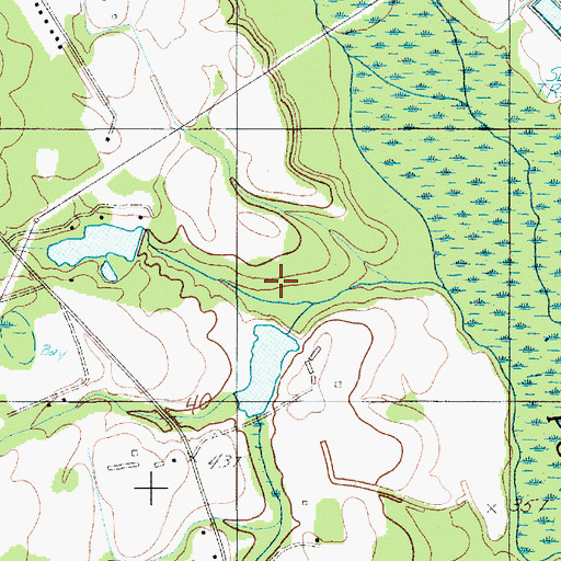 Topographic Map of Black Crest Farm Pond, SC