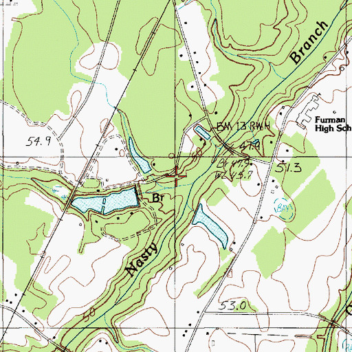 Topographic Map of Jones Pond Dam D-1575, SC
