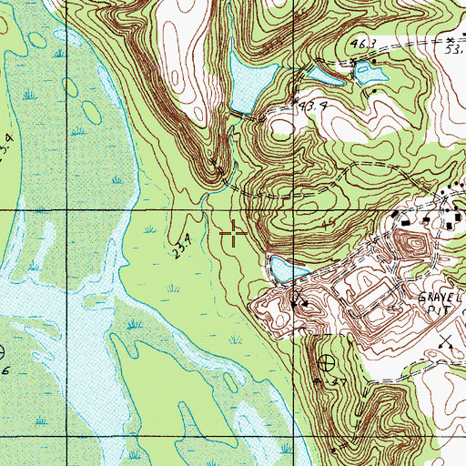 Topographic Map of Touchberry Lower Pond Dam D-1586, SC