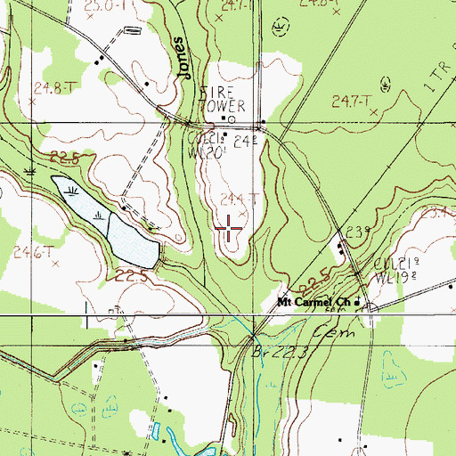 Topographic Map of Cokers Pond, SC