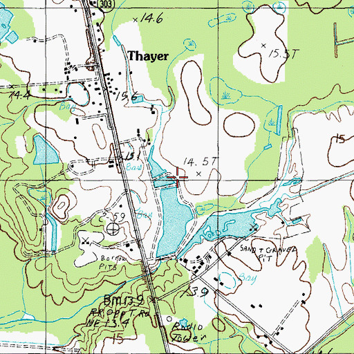 Topographic Map of Bennetts Pond Dam D-0643, SC
