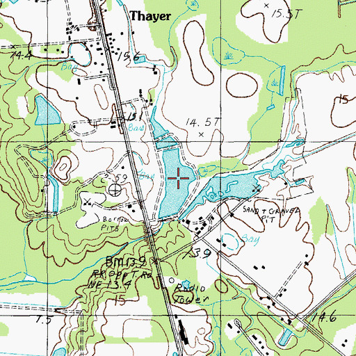 Topographic Map of Bennetts Pond, SC
