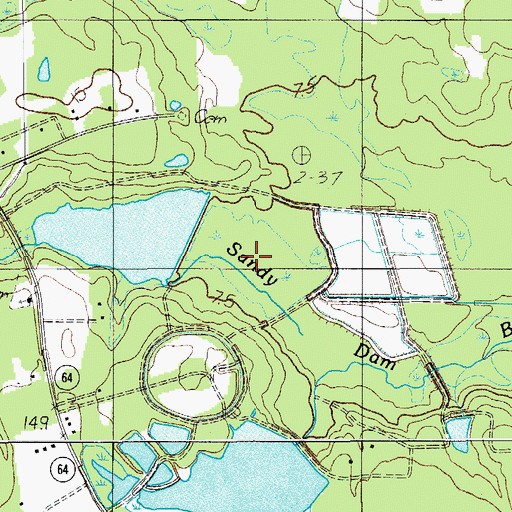 Topographic Map of Reservoir Pond, SC