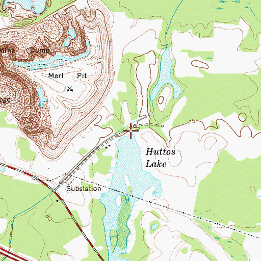 Topographic Map of Huttos Lake Dam D-2550, SC