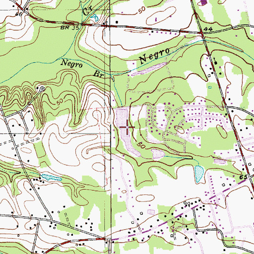 Topographic Map of Lake Carie Yelleau, SC