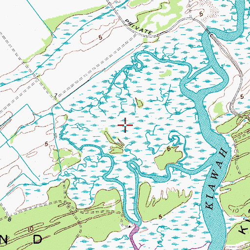 Topographic Map of Middleton Lake Dam D-2559, SC