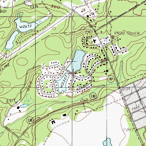 Topographic Map of Sunny Hill Pond Dam Number One D-2523, SC