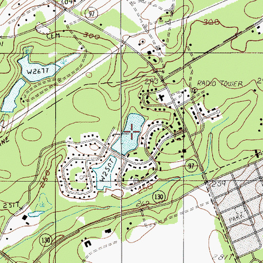 Topographic Map of Sandy Hill Pond Number One, SC